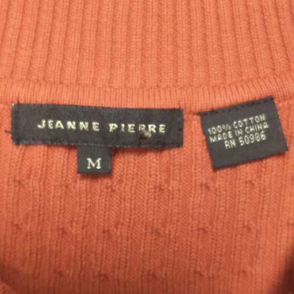 Jeanne Pierre 100% Cotton Sleeveless Sweater Tank Top Size Medium - Picture 5 of 5